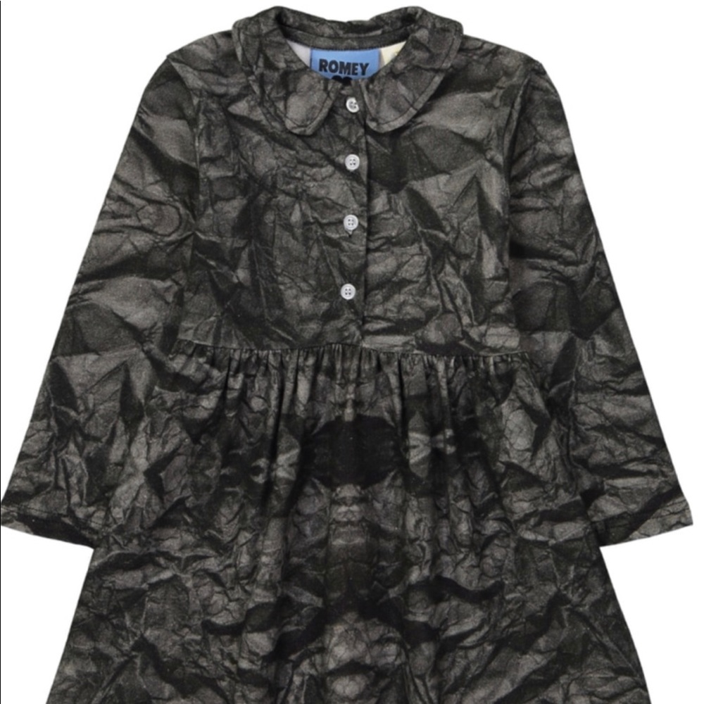 Nwt Romey loves Lulu black peter pan dress 18-24mo